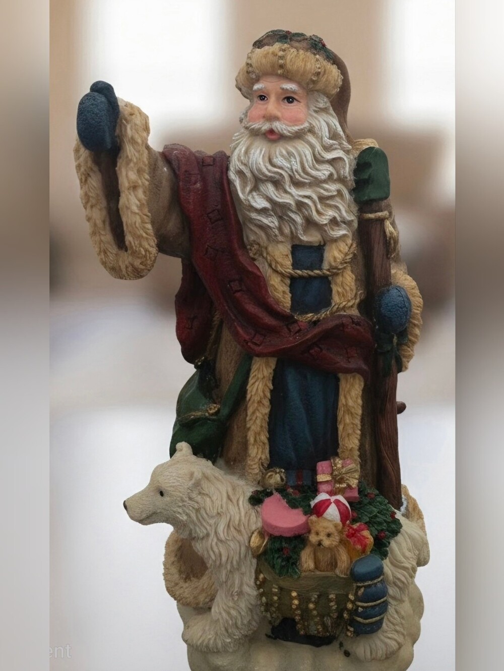 VTG Resin Old World Santa 9 1/4” Tall - Hand Painted 